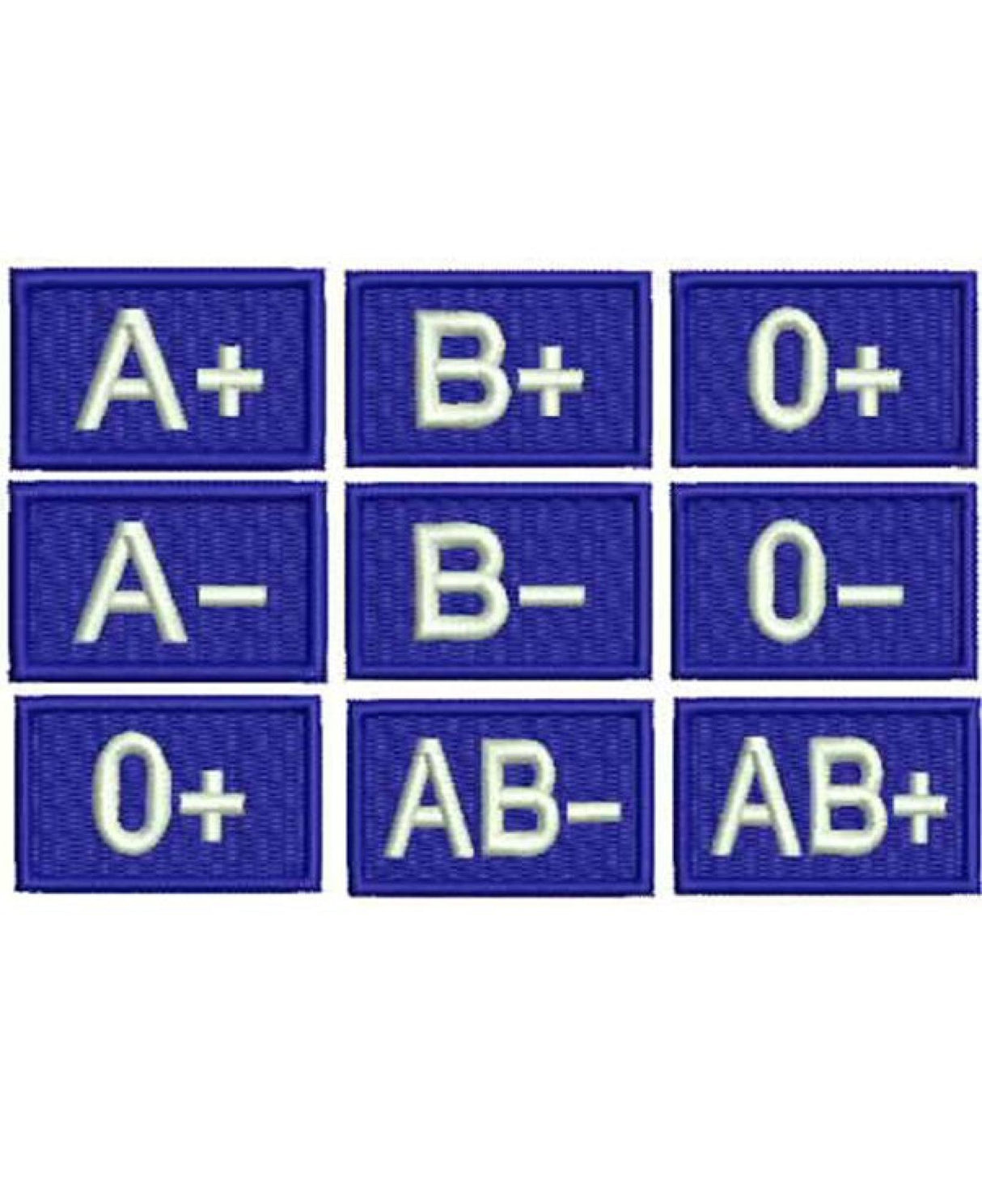 Blodtype Patch - Marineblå - O+