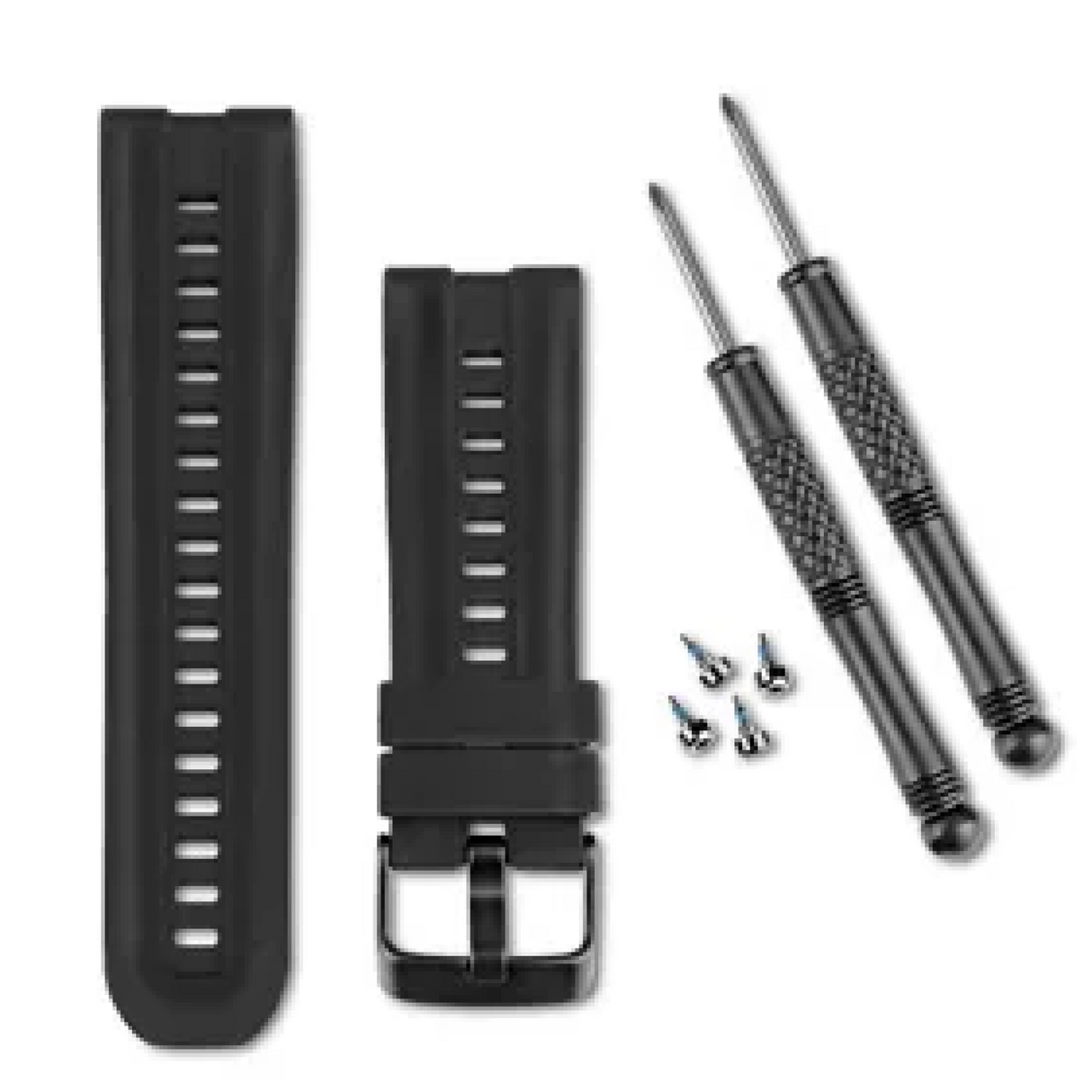 Black Silicone Watch Band