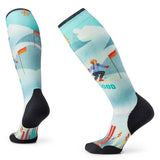 W's Ski Targeted Cushion Snow Bunny Print OTC Socks