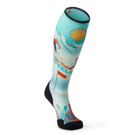 W's Ski Targeted Cushion Snow Bunny Print OTC Socks