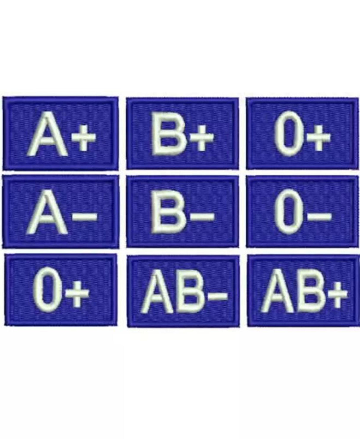 Blodtype Patch - Marineblå - O-