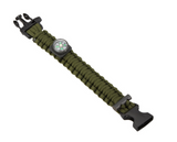 Survival Bracelet m/ Fire Starter & Compass