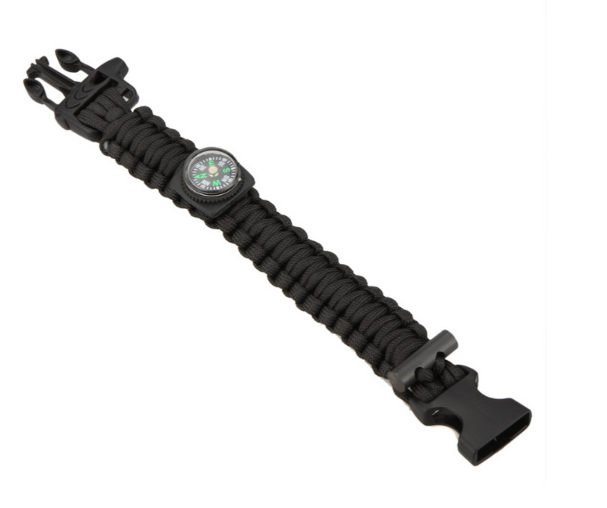 Survival Bracelet m/ Fire Starter & Compass